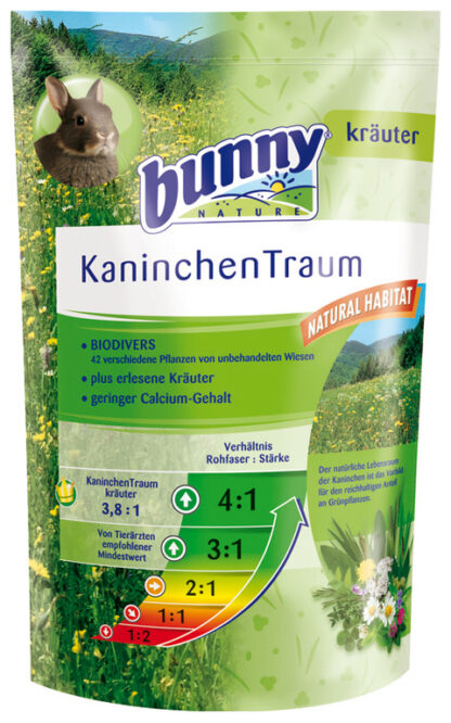 0171 8188 bunny herbs 416x666 - Τροφή για κουνέλια Bunny Green Dream / Herbs 750gr