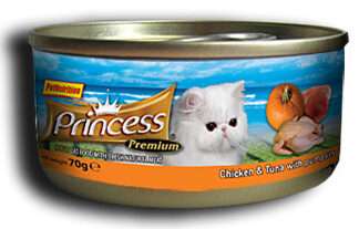 0182 2248 Tuna Chicken Pumpkin 80g 324x207 - Κονσέρβα γάτας Princess Premium Κοτόπουλο Τόνος Κολοκύθα Φιλετάκια 70γρ