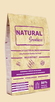 0206 4870 trofi gatas natural greatness - Ξηρα τροφή γάτας NATURAL GREATNESS Wild Instict Recipe – GRAIN FREE 6kg