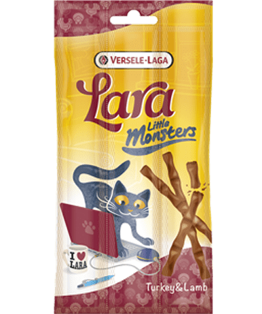 0214 4544 Lara Little Monsters sticks turkey lamb - Σνακ Γάτας Lara Sticks 3 X 15gr Γαλοπούλα - Αρνί