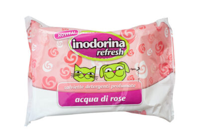 0217 2078 indororina rose 416x277 - Μαντηλάκια καθαρισμού Inodorina για γάτες και σκύλους με άρωμα ροδόνερο