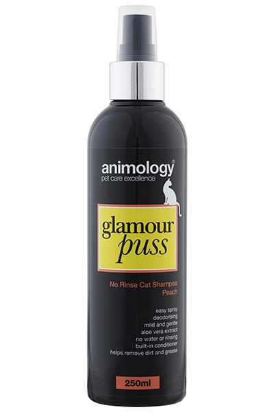 0221 8993 animology glamour puss - ANIMOLOGY GLAMOUR PUSS NO RINSE CAT SHAMPOO PEACH 250 ML
