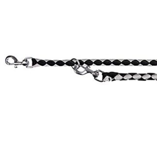 trixie louri mauro asimi 324x324 - Trixie Cavo Adjustable Leash S/M Μαύρο - Ασημί