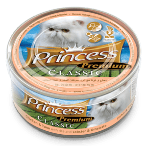 princess cat premium konserva gatas astakos omeleta - Princess Pacific Tuna With Rice & Pangasius 170g