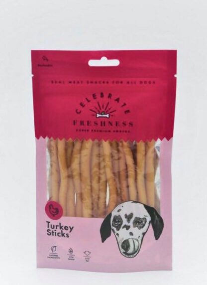 Turkey Sticks Celebrate freshness dog snack