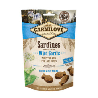 carnilove soft dog treats sardines wild garlic