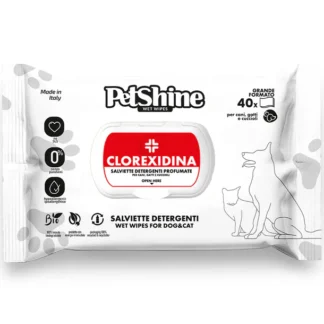 PetShine Υγρά Μαντηλάκια Καθαρισμού Clorexidine 40τμχ