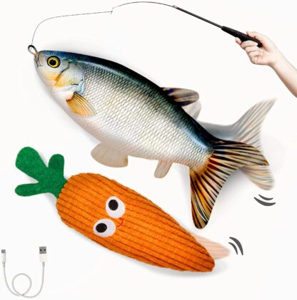 fofos flopping fish and carrot diadrastiko paixnidi gatas διαδραστικό παιχνίδι γατας με ψάρι και καρότο
