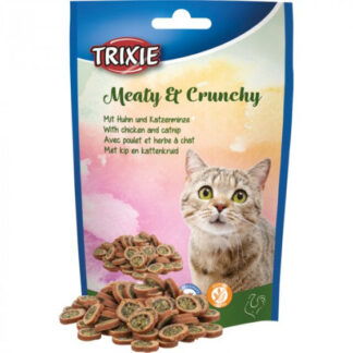trixie-snack-cat-meaty--crunchy-with-chicken--catnip lixoudia gatas