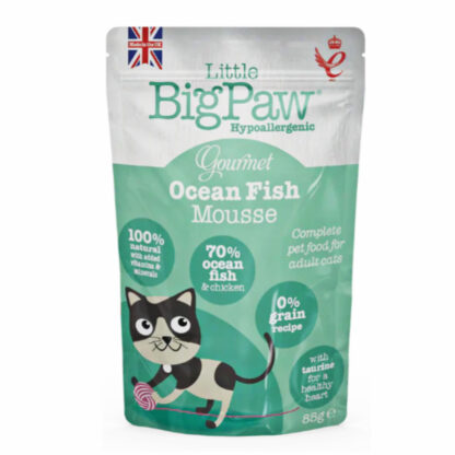 Little Big Paw Hypoallergenic Ψάρια Ωκεανού Mους 85g