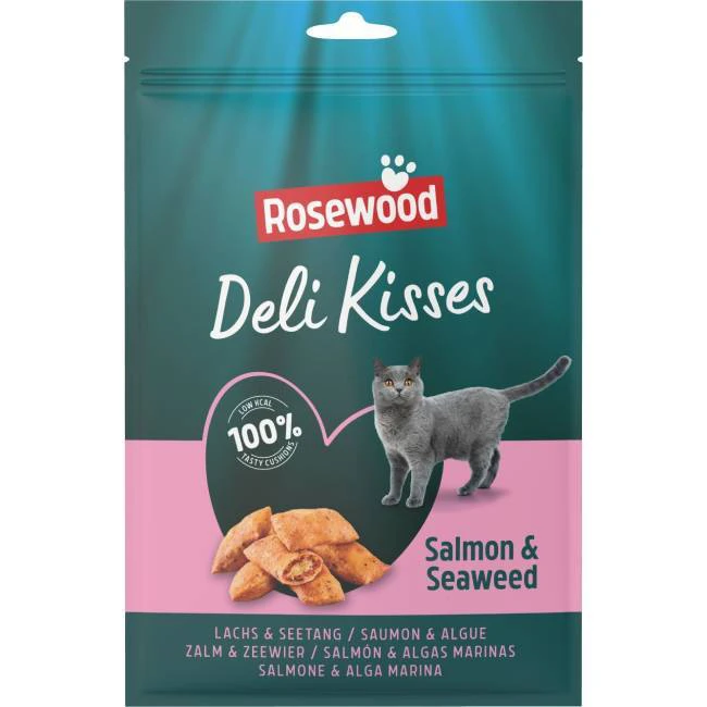 Deli Kisses Σολομός & Φύκια για Γάτες 60γρ 1 delikisses solomos snack gatas