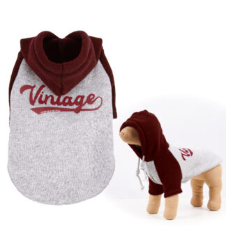 Glee Φούτερ Σκύλου Vintage Γκρι-Κόκκινο