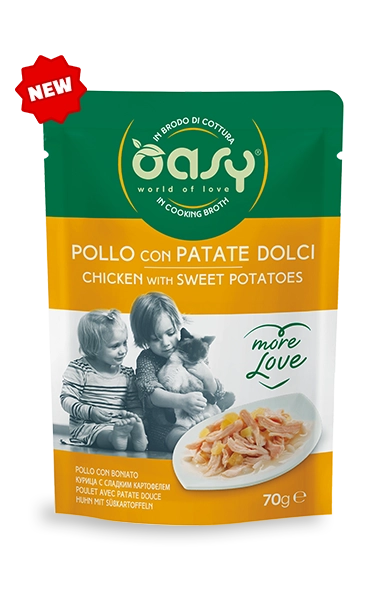 Oasy More Love Κοτόπουλο με Γλυκοπατάτα 70g 1 Oasy More Love Κοτόπουλο με Γλυκοπατάτα 70g