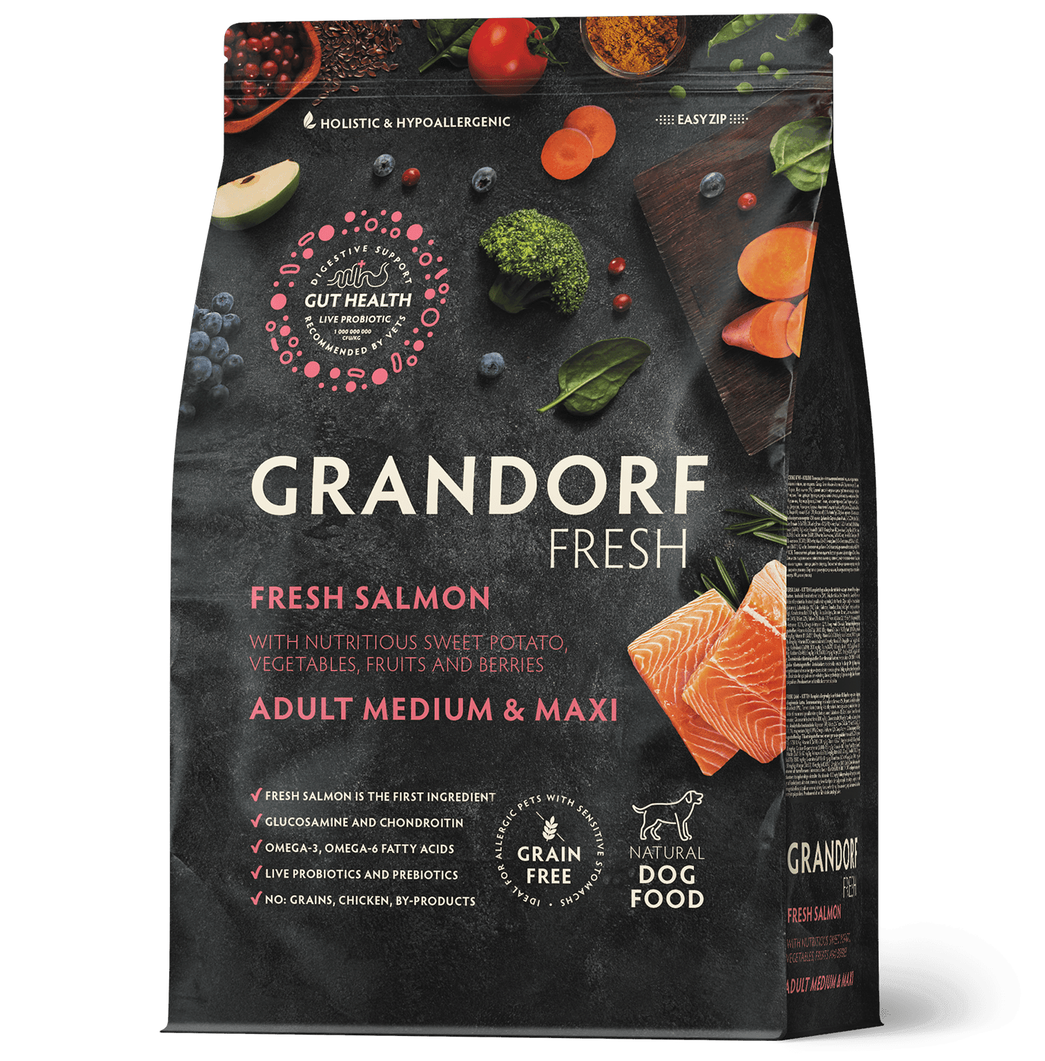 ndorf Fresh Salmon Fillet With Sweet Potato For Medium And Maxi Breeds 10kg 1 grandorf fresh medium maxi