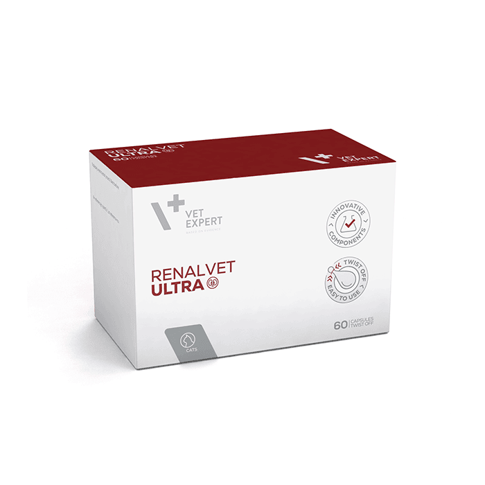 Vet Expert RenalVet Ultra για την Υποστήριξη της Νεφρικής Λειτουργίας σε Περιπτώσεις ΧΝΑ σε Γάτες 1 vet_expert_RenalVet-ULTRA_60_2510