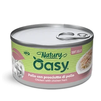 Oasy Natury Φιλέτο Κοτόπουλο με Ζαμπόν σε μαλακό ζελέ 85g
