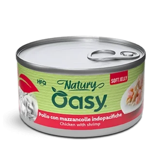 Oasy Natury Φιλέτο Κοτόπουλο με Γαρίδα σε μαλακό ζελέ 85g