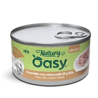 Oasy Natury Φιλέτο Τόνος με Κοτόπουλο σε μαλακό ζελέ 85g