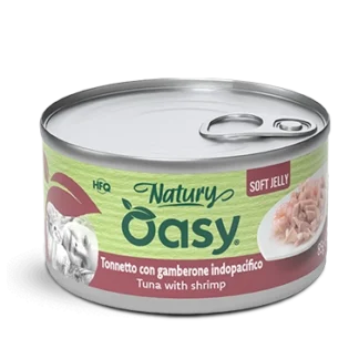 Oasy Natury Φιλέτο Τόνος με Γαρίδα σε μαλακό ζελέ 85g