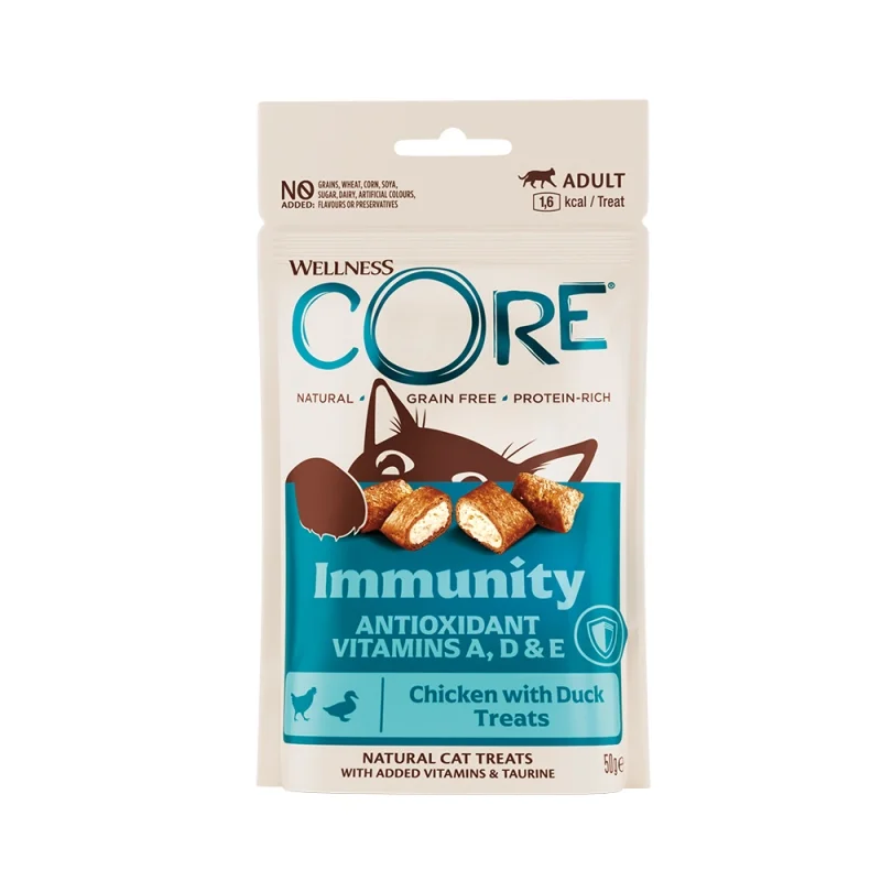CORE TREATS Με Κοτόπουλο και Πάπια – Για υποστήριξη της υγείας του ανοσοποιητικού συστήματος 1 core snack gaatas immunity