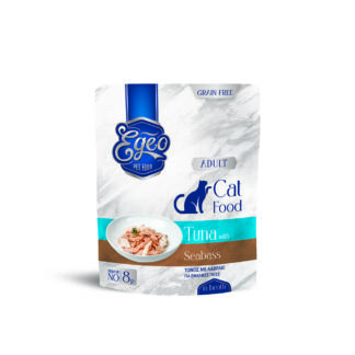 EGEO CAT ΦΙΛΕΤΟ Adult No.8p Τόνος με Λαβράκι σε ζωμό 85g