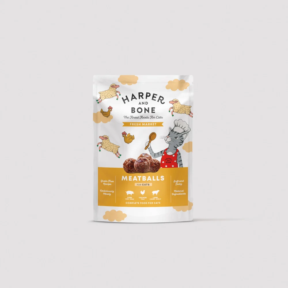 HARPER & BONE Meatballs Κεφτεδάκια Γάτας Fresh Market 85g 1 HARPER & BONE Meatballs Κεφτεδάκια Γάτας Fresh Market 85g