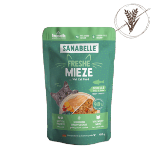 Sanabelle Freshe Mieze Υγρή Τροφή γάτας με Πέστροφα , Γαλοπούλα και Κοτόπουλο 100g