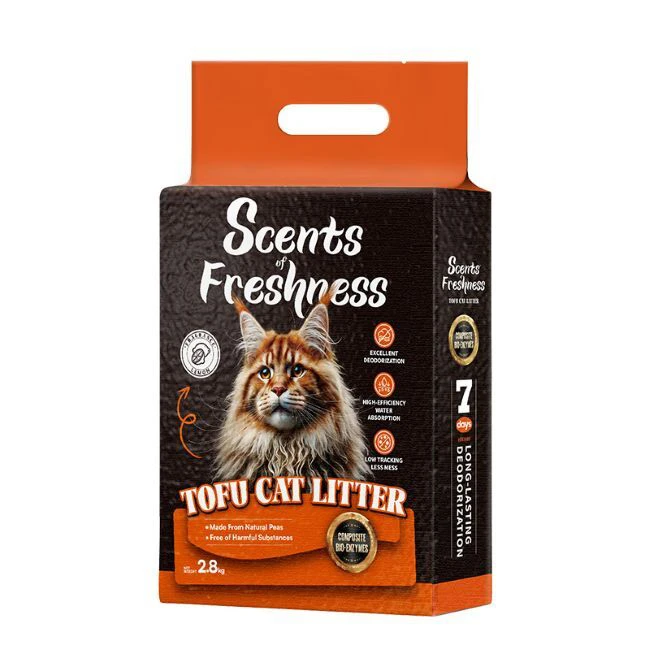 SCENTS OF FRESHNESS TOFU CAT LITTER LEMON 7L/2.8kg 1 freshness tofu cat litter lemon