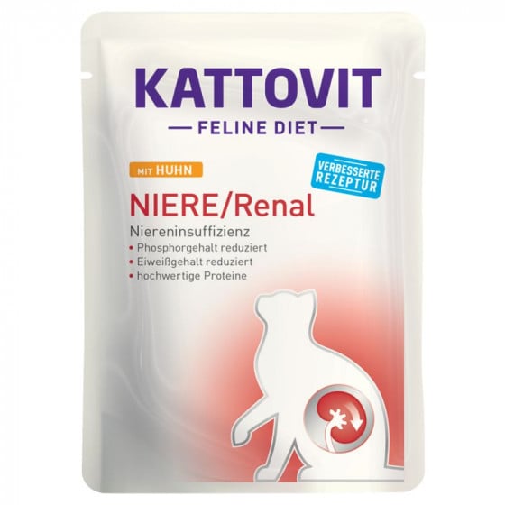 Kattovit Feline Diet Pouches Renal Chicken 85gr 1 kattovit-feline-diet-pouches-renal-chicken