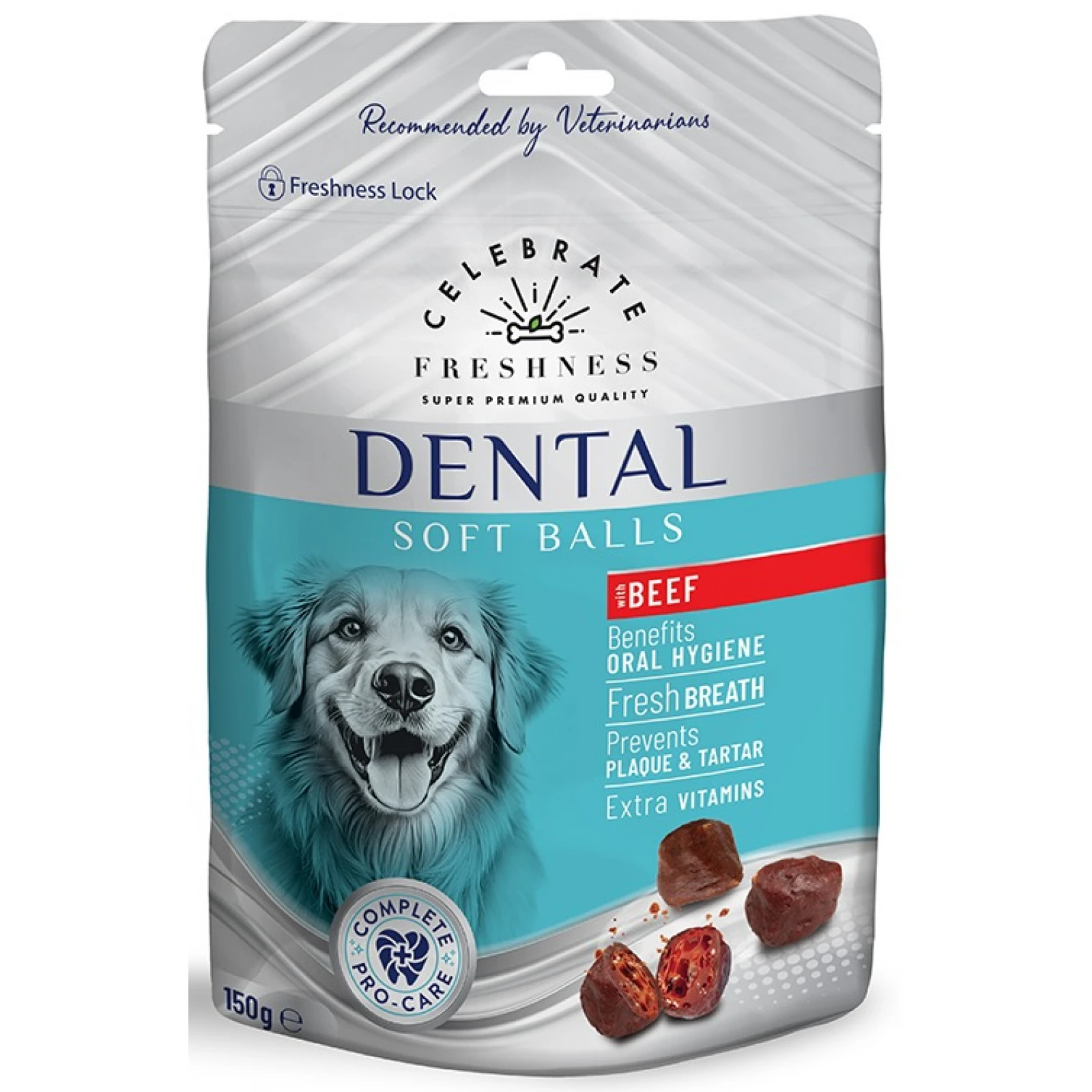 Λιχουδιές Celebrate Freshness Dental Soft Balls Beef 150gr 1 lichoydies-celebrate-freshness-dental-soft-balls-beef-