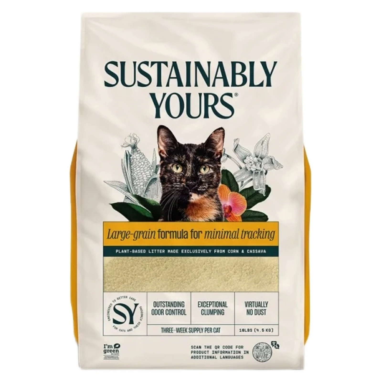 Sustainably Yours Cat Litter Cassava Large Grain 4.54kg 1 ammos-gatas-sustainably-yours-large-grain-cassava-4-5kg