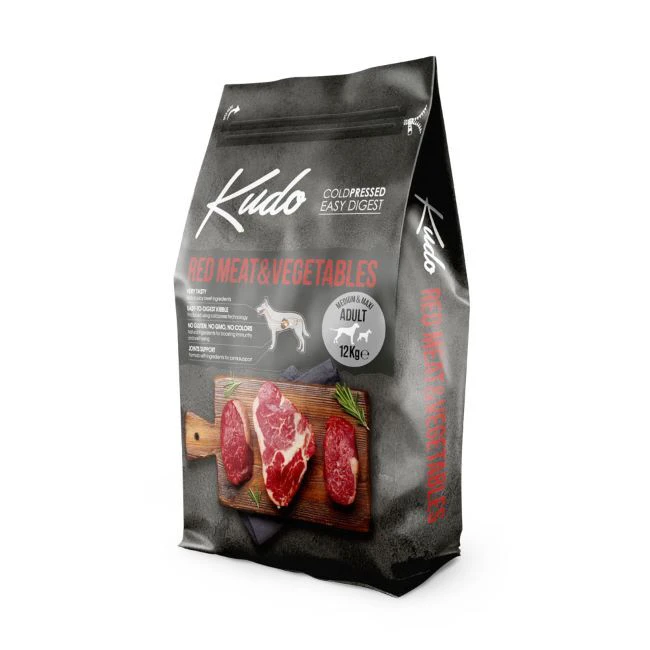 KUDO ADULT MEDIUM & MAXI RED MEAT & VEGETABLES 12kg 1 kudo