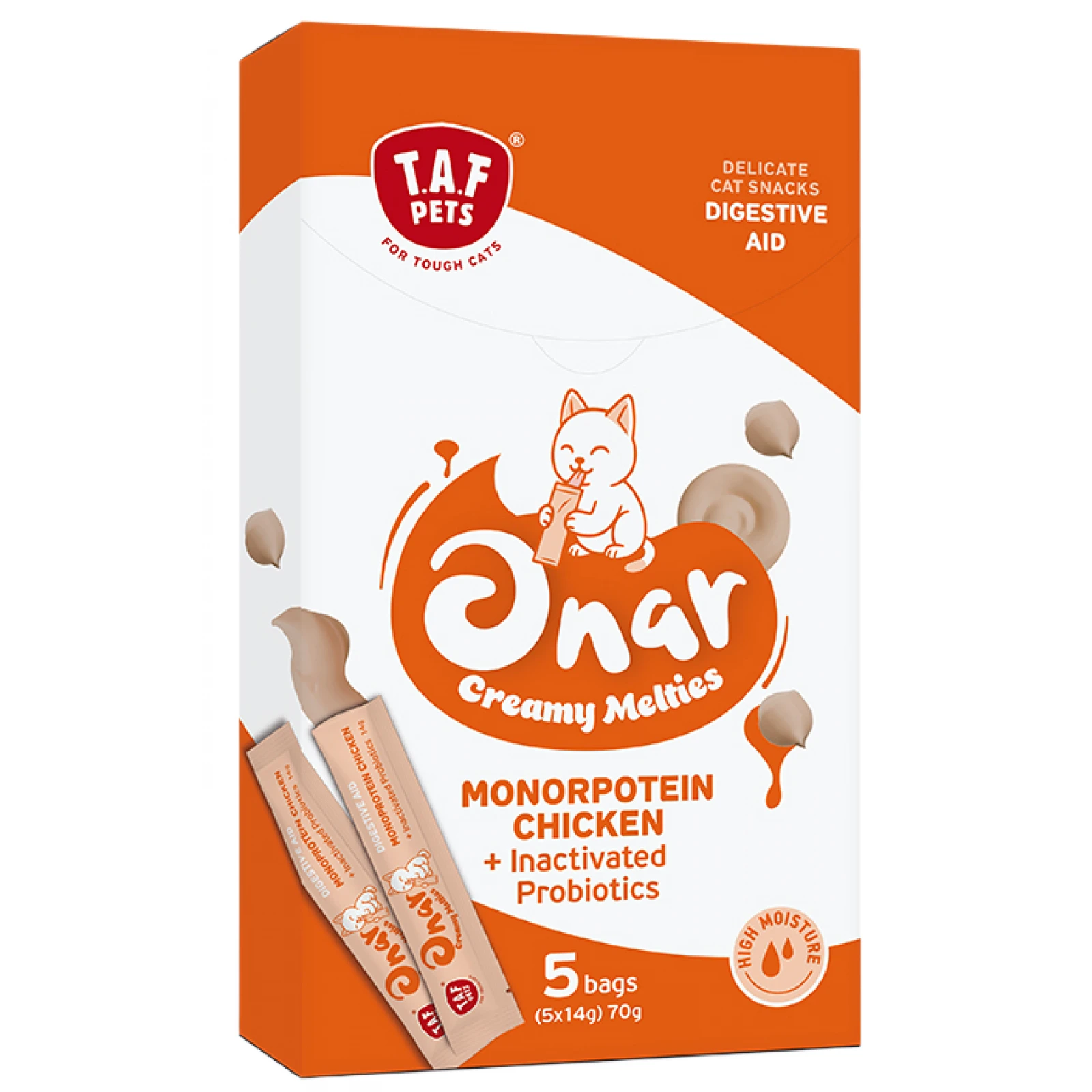 Λιχουδιά Γάτας Taf Pets Onar Creamy Digestive Aid (5x14gr) 70gr 1 lichoydia-gatas-taf-pets-onar-creamy-digestive-aid-5x14gr